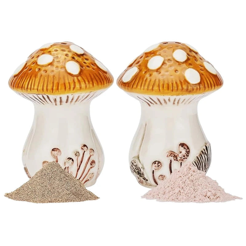 Brown ceramic salt and pepper shaker