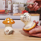 refilling a salt and pepper shaker from the bottom