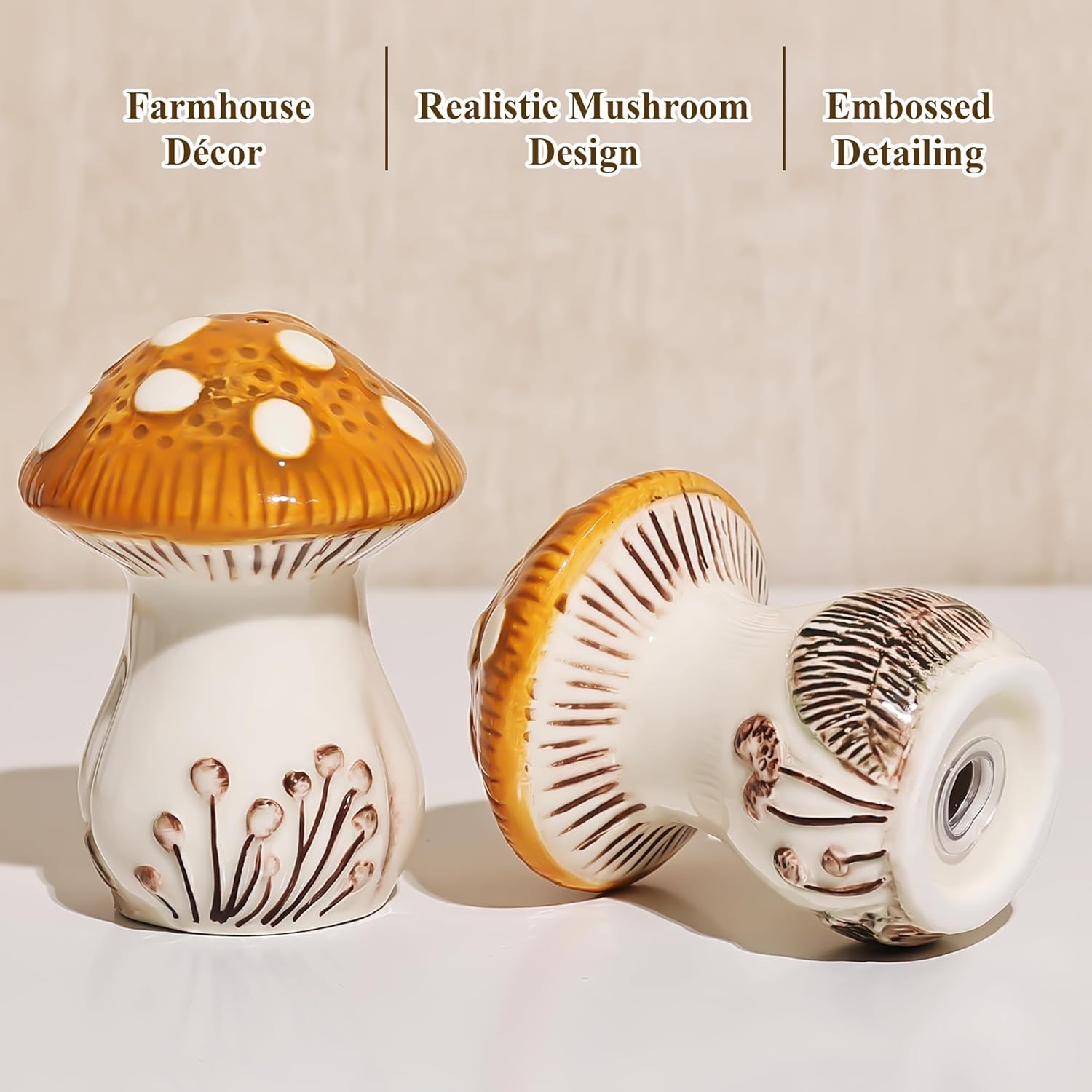mushroom designed salt and pepper shaker