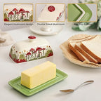 White butter dish mushroom designed