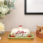 artisan-crafted butter dish with lid