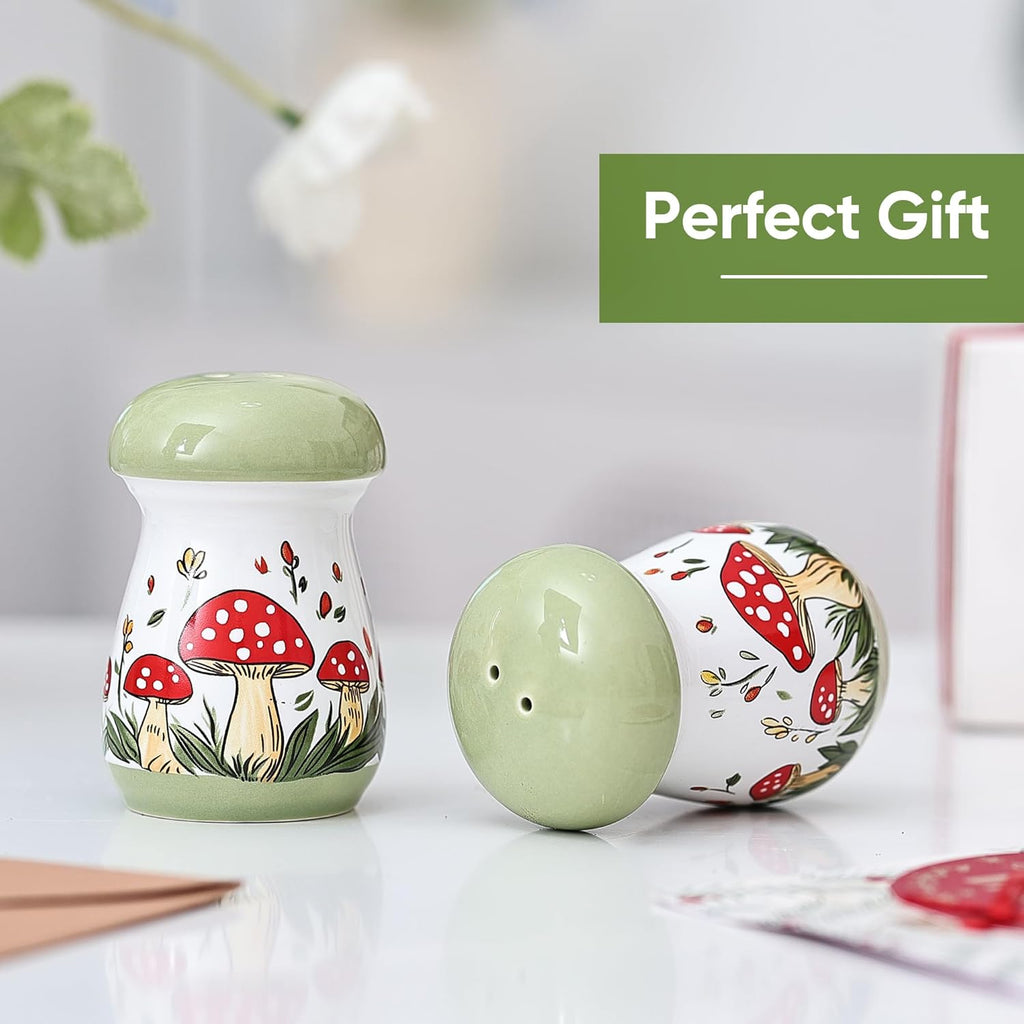 ceramic green salt and pepper shaker