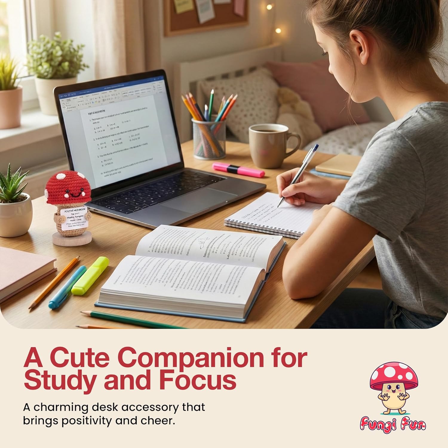 Positive Mushroom companion for study