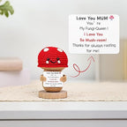 Love you MUM crochet mushroom plush