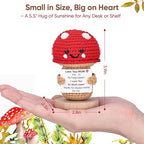 Love you MUM small crochet mushroom