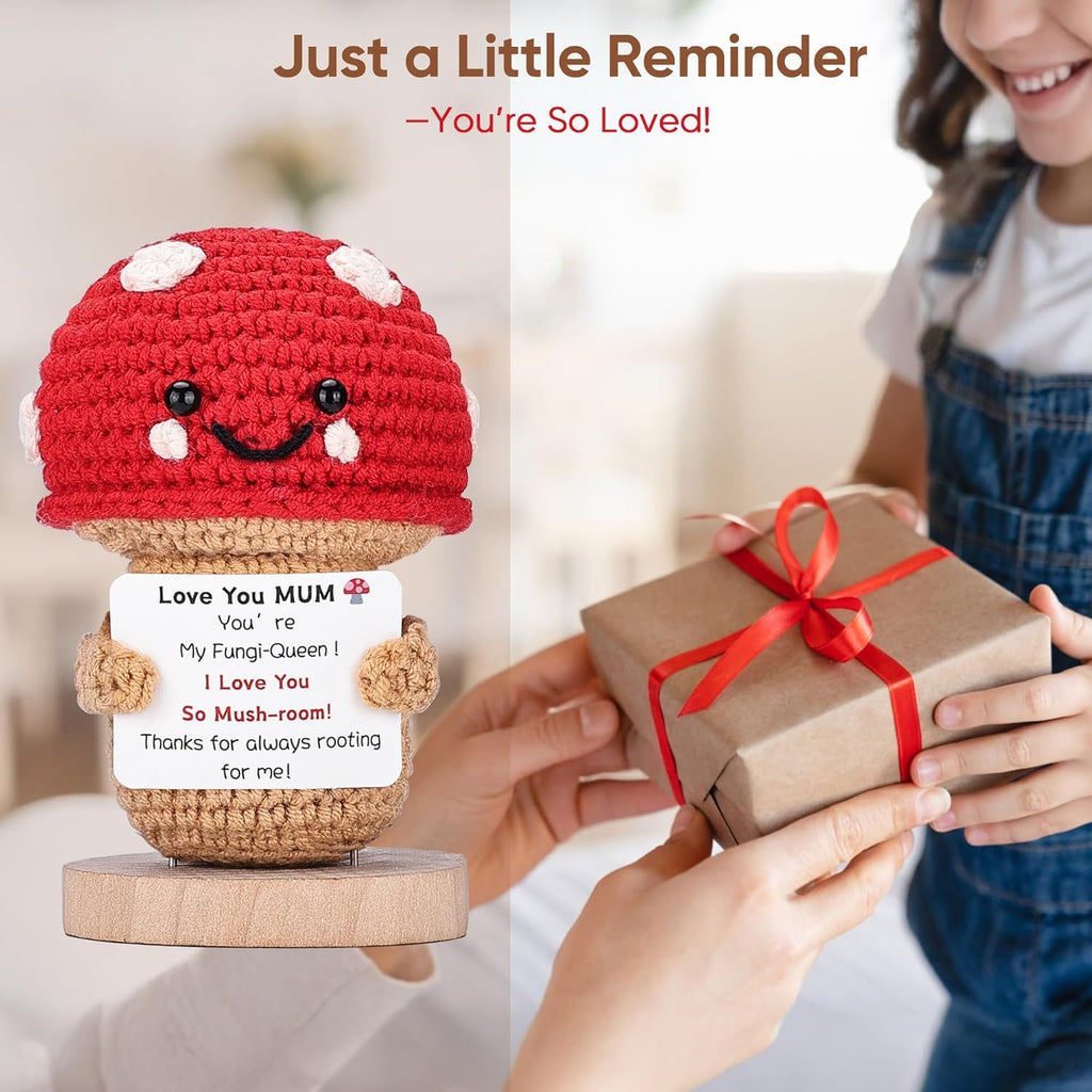 Love you MUM crochet little mushroom