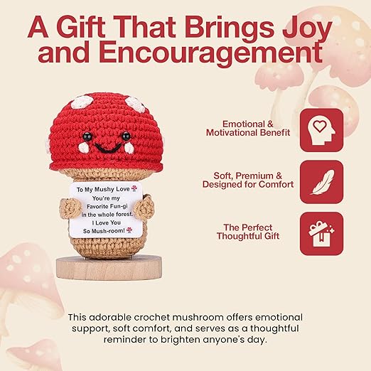 To My Mushy Love crochet mushroom