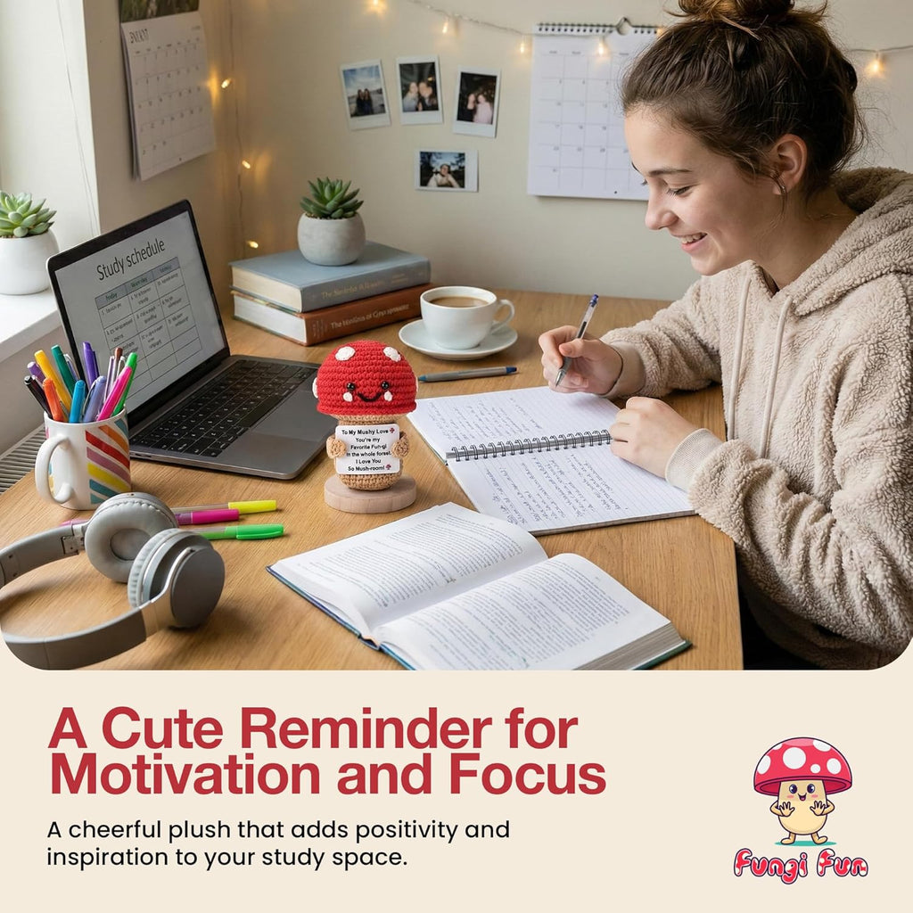 To My Mushy Love crochet mushroom for focus