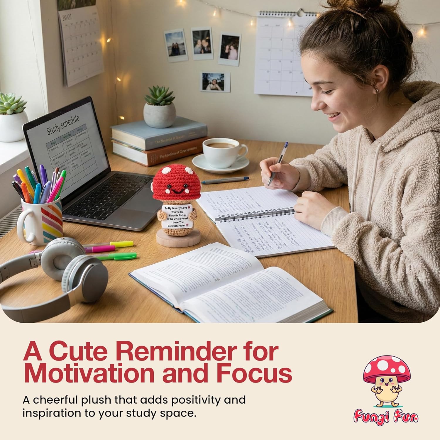 To My Mushy Love crochet mushroom for focus