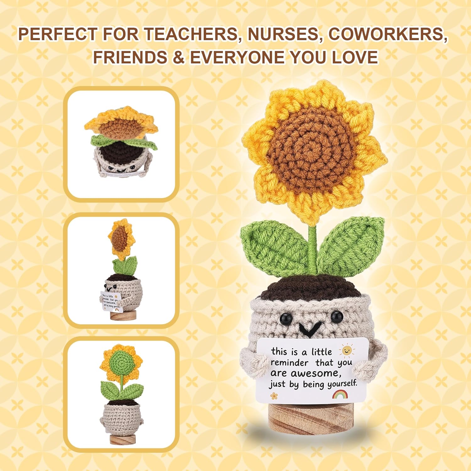 sunflower crochet doll